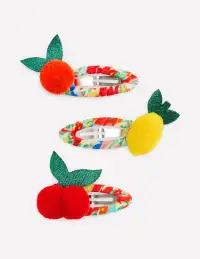 3-Pack Hair Clips-Fruit