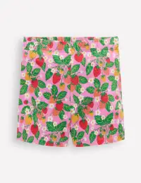 Cartwheel Shorts-Cosmos Pink Strawberry Patch
