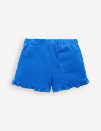 Frill Hem Towelling Shorts-Kingfisher Blue(2-3y)