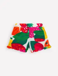 Frill Hem Towelling Shorts-Multi Giant Fruit(2-3y)
