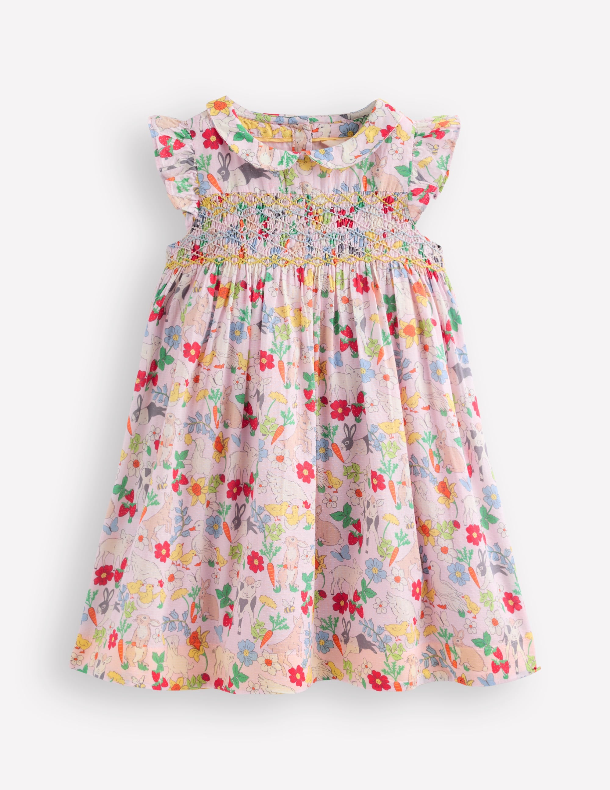 Adeline Smocked Dress-Lilac Spring Meadow