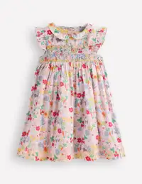 Adeline Smocked Dress-Lilac Spring Meadow
