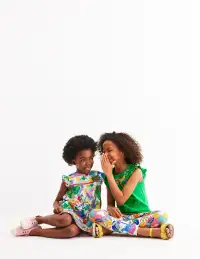 Celia Woven Holiday Dress-Soft Ivory Multi Jungle(2-3y)