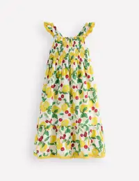 Luella Frill Maxi Sundress-Ivory Lemons and Cherries