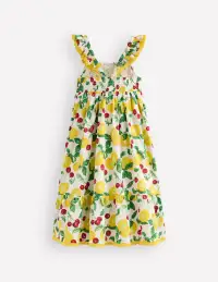 Luella Frill Maxi Sundress-Ivory Lemons and Cherries(2-3y)