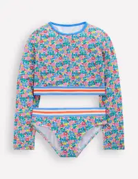 Cropped Rash Vest Set-Multi Flowerbed(5-6y)