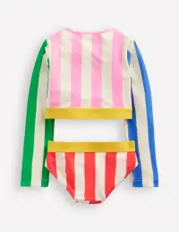 Cropped Rash Vest Set-Hotchpotch Stripe(5-6y)