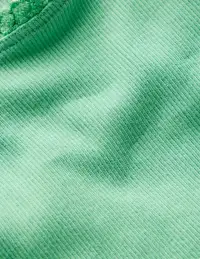 Short Sleeve Ribbed T-shirt-Aloe Green(2-3y)