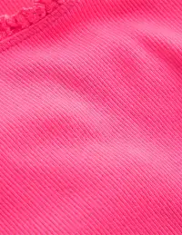 Short Sleeve Ribbed T-shirt-Flamingo Pink(2-3y)