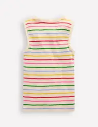 Ribbed Lace Trim Tank Top-Multi Stripe(2-3y)