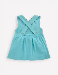 Cross-back Pom Top-Caribbean Blue(2-3y)
