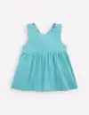 Cross-back Pom Top-Caribbean Blue