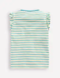 Flutter Short Sleeve T-shirt-Caribbean Blue Jellyfish(2-3y)