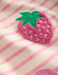 Flutter Short Sleeve T-shirt-Bubblegum Pink Fruits(2-3y)