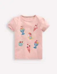 Puff Sleeve Superstitch Top-Chalk Pink Ice Creams