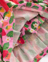 Pleated Jersey Skort-Cosmos Pink Strawberry Patch(2-3y)