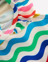 Frill Strap Bikini-Multi Wave(2-3y)