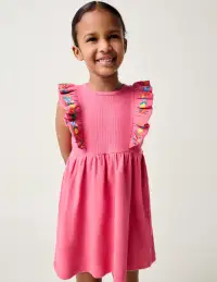 Frieda Embroidered Dress-Rose Petal Pink(2-3y)