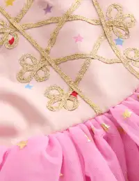 Magical Tutu-Vintage Mauve Foil Stars(2-3y)