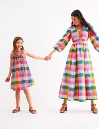 Maribel Strappy Swing Sundress-Multigingham Check(2-3y)