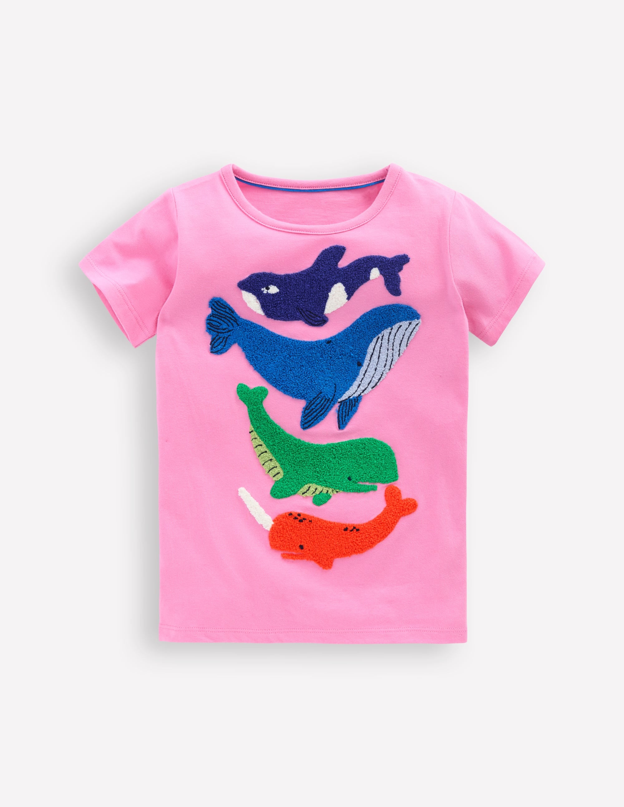 Bay Boucle T-Shirt-Vintage Mauve Whales