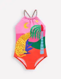 Loop Back Swimsuit-Jungle Placement(2-3y)