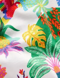 Frill Sleeve Printed Tee-Soft Ivory Multi Jungle(2-3y)