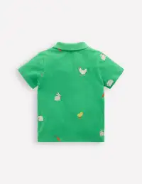 Embroidered Polo-Aloe Green(0-3m)
