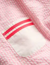 Heritage Nautical Romper-Pink Ticking Stripe(0-3m)