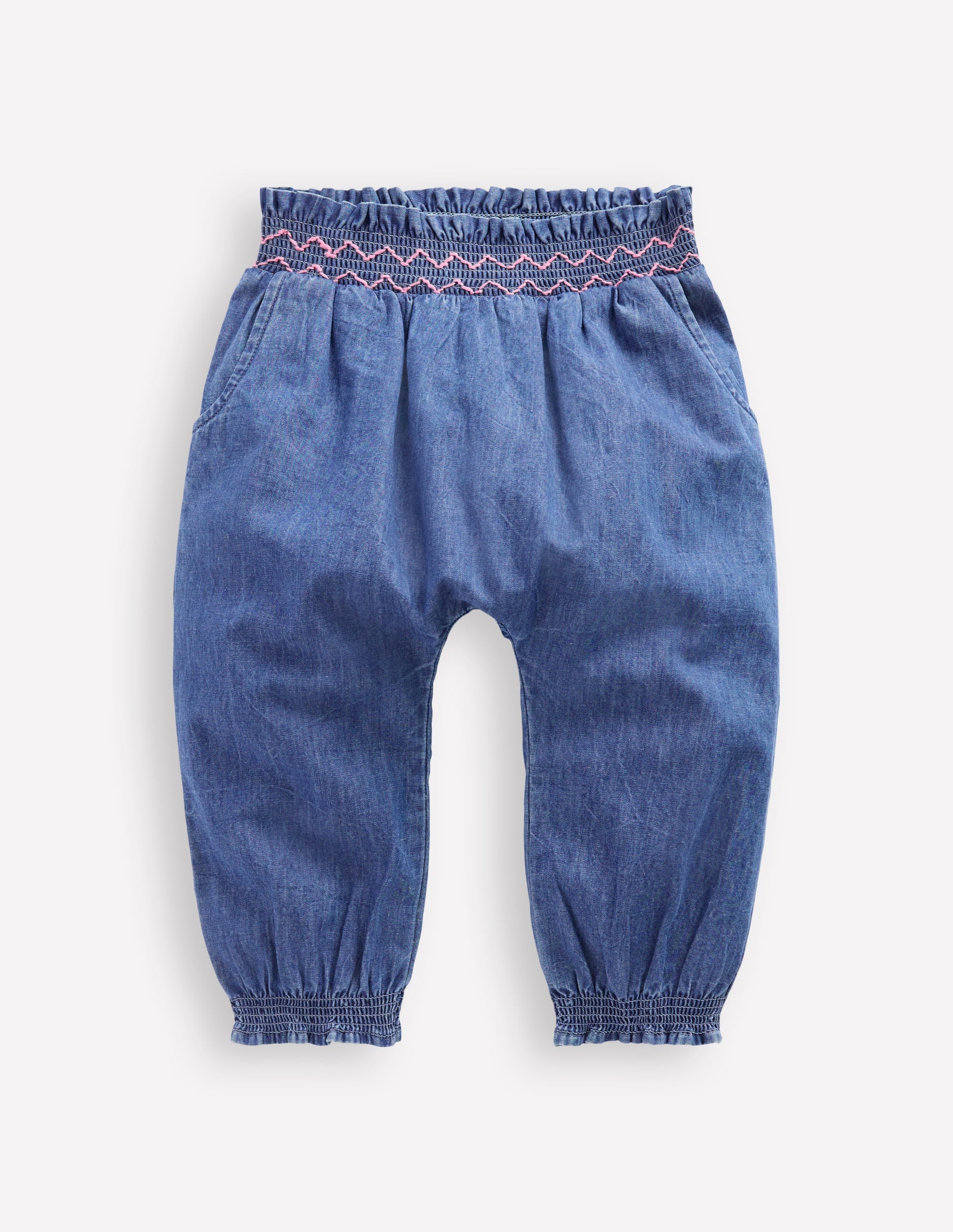 Woven Trousers-Mid Vintage Denim