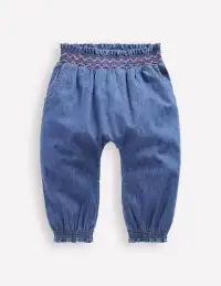 Woven Trousers-Mid Vintage Denim