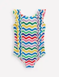 Frilly Swimsuit-Multi Small Wave