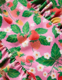 Frilly Swimsuit-Pink Strawberry Patch(0-3m)