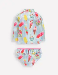 Frilly Rash Vest Set-Vintage Blue Ice Creams(0-3m)