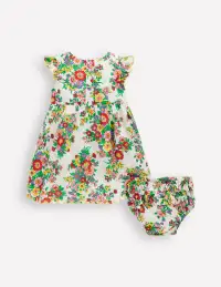 Woven Frill Dress-Multi Floral(0-3m)