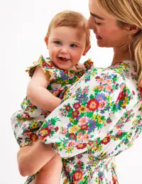 Woven Frill Dress-Multi Floral(0-3m)