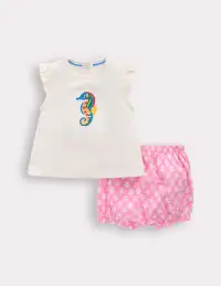 Ruffle Jersey Playset-Prism Pink and Coconut Milk