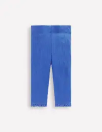 Girls Ribbed Leggings-Bluejay