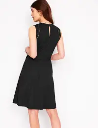 Mila Trim Short Jersey Dress-Black(Petite,2)