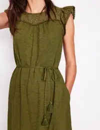 Juliet Broderie Midi Dress-Woodland Green(Petite,2)