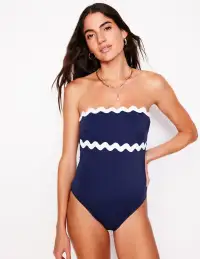 Giant Rik Rak Swimsuit-Navy/Ivory