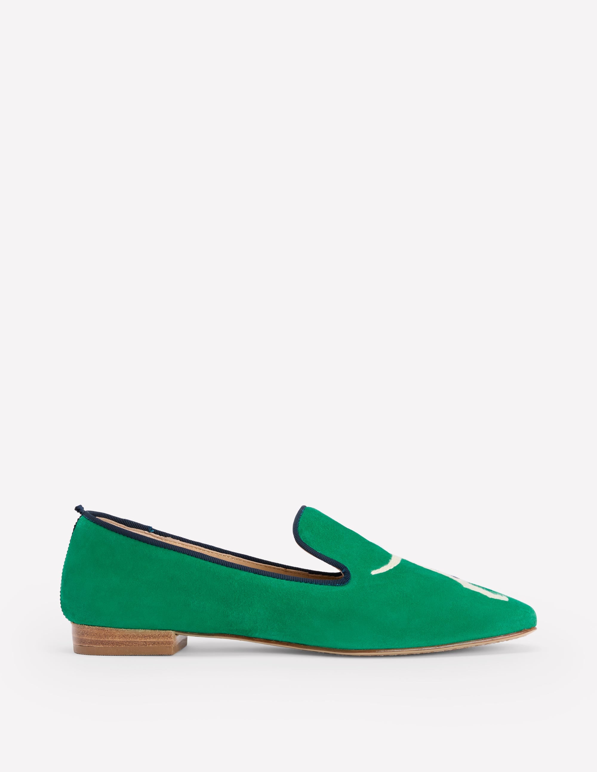 Slipper Cut Loafer-Rich Emerald. Dog