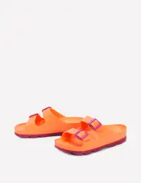 Lyla Double Buckle Slide-Orange(36)