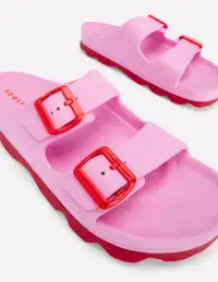 Lyla Double Buckle Slide-Soft Pink(36)