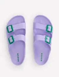 Lyla Double Buckle Slide-Lavender Purple(36)