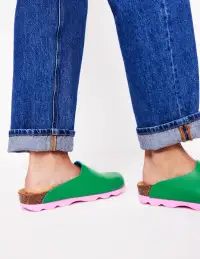 Colour Block Clogs-Rich Emerald(36)