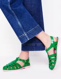 Jelly Shoe-Rich Emerald/ Soft Pink(36)