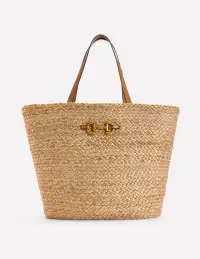 Woven Snaffle Tote-Neutral