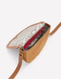 Iris Snaffle Leather Satchel-Tan(ONE)