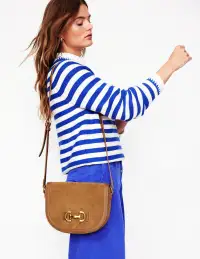 Iris Snaffle Leather Satchel-Tan(ONE)